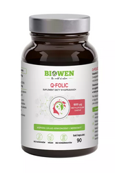 Q-folic methylierte Folsäure 5-MTHF 600 µg Nahrungsergänzungsmittel 90 Kapseln - Biowen