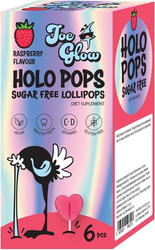 Holopops zuckerfreie Lutscher mit Himbeergeschmack und Vitamin C und D (6 Stück) 36g - HOLOPOPS