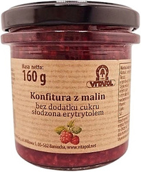 Erythrit-gesüßte Himbeerkonfitüre ohne Zucker 160 g