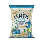 Chips aus roten Linsen mit Sauerrahm- und Zwiebelgeschmack, 100 g – Oho