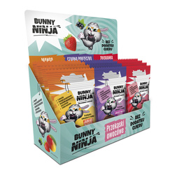 Bunny Ninja Rollenset Mix 3x6 Stück 6xApfel/Himbeere/Schwarze Johannisbeere 6xApfel/Erdbeere/Banane 6xApfel/Mango - Bunny Ninja