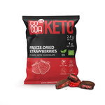 Erdbeeren in dunkler Schokolade ohne Zuckerzusatz Keto Bio 40 g – Cocoa