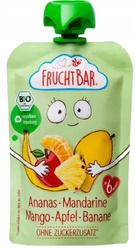 Fruchtbar Bio-Fruchtmus Ananas, Mandarine, Mango, Apfel, Banane 100 g
