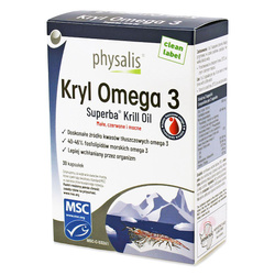 Krill Omega 3 Nahrungsergänzungsmittel 30 Kapseln - Physalis