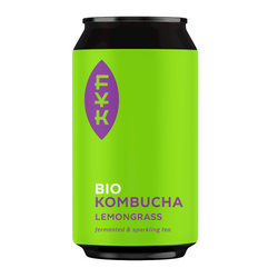 Kombucha schwarzer Tee mit Zitronengras glutenfrei bio 330ml - Forever Young Kombucha