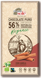Bitterschokolade 56% Kakao mit Zimt BIO 100 g