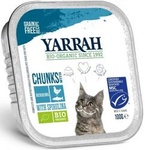 Katzenfutter Huhn mit Fischstücken und Spirulina Bio 100 g – Yarrah