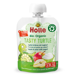 Bio Mus Leckere Schildkröte (Apfel-Birne-Joghurt) ohne Zuckerzusatz 85 g – Holle