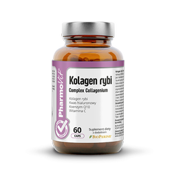 Kollagen-Fisch-Komplex glutenfrei Nahrungsergänzungsmittel 60 Kapseln 38,76 g - Pharmovit (clean label)