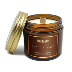 Hot Chocolate Soja-Duftkerze mit Holzdocht 120ml - Your Candle