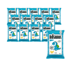 SET 14 x  Dinosaurier Mais-Chips mit Meersalz glutenfrei bio 30g - Biosaurus