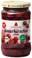 Kirschen in hellem Sirup glutenfrei bio 360 g (195 g) (Glas) - ZWERGENWIESE