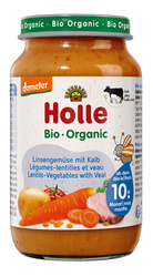 Gemüse mit Kalbfleisch ohne Zuckerzusatz ab 10 Monaten Demeter bio 220 g (Glas) - Holle