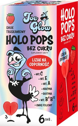 Holopops zuckerfreie Erdbeere Immunität Lutscher (6 Stück) 36g - HOLOPOPS