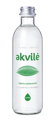 Natürliches, leicht kohlensäurehaltiges Mineralwasser 330 ml (Glas) - Akvile