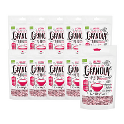 SET 10 x Keto-Granola mit Himbeeren bio 200 g