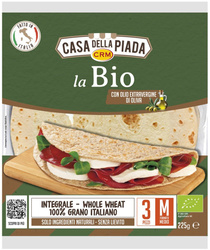 Bio-Vollkorn-Piadina aus Weizen 225 g (3 Stück) – Casa Della Piada