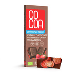 Cremige Schokolade mit Erdbeeren ohne Zuckerzusatz Bio 40 g – Cocoa