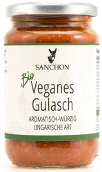 Veganes Gulasch mit Erbsen- und Ackerbohnenproteinwürfeln Bio 330 ml – Sanchon