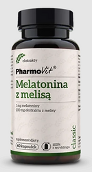 Melatonin mit Melisse Nahrungsergänzungsmittel 60 Kapseln - PHARMOVIT (Classic)