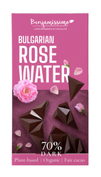 Glutenfreie Bitterschokolade mit Rosenwasser bio 60 g - Benjamissimo