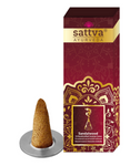 Indische Sandelholzkegel Räucherstäbchen (10 Stück) 20 g - Sattva (Ayurveda)