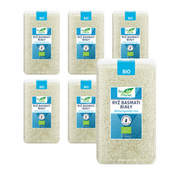 SET 6 x Glutenfreier weißer Basmati-Reis BIO 1 kg