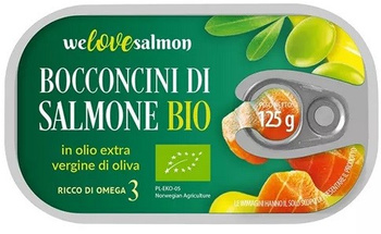 Lachsstücke in nativem Olivenöl extra BIO 125g