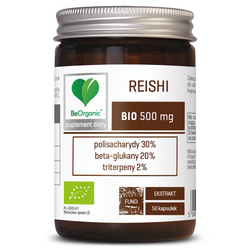 Reishi-Pilz Extrakt Bio Nahrungsergänzungsmittel (500 mg) 50 Kapseln – Be Organic