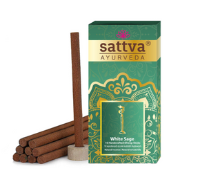 Indische Weihrauchsäule weißer Salbei (10 Stück) 20 g - Sattva (Ayurveda)
