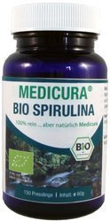 Spirulina (Algen) Bio Nahrungsergänzungsmittel 150 Lutschtabletten 60 g - Medicura